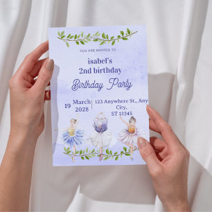fairy birthday invitation girls