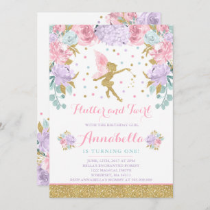 Fairy Birthday Invitation Whimsical Magical Party