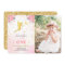 Fairy Birthday Invite Pink Gold Magical Whimsical