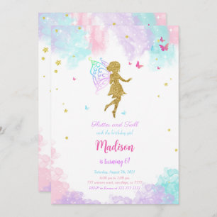 Fairy Birthday Party  Invitation