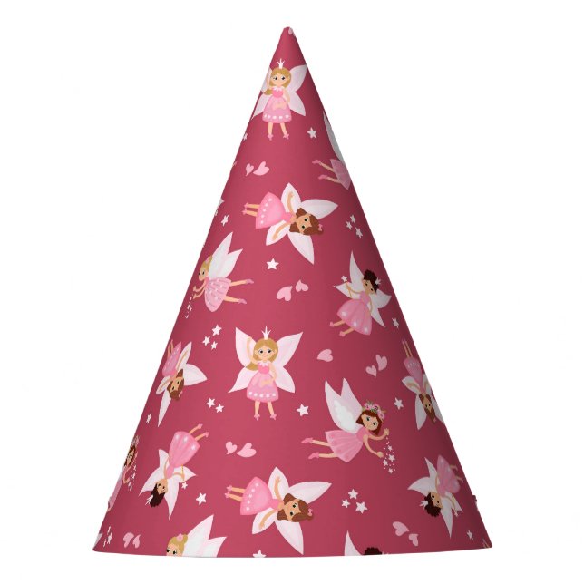 Fairy Birthday Party Pink Hat (Front)