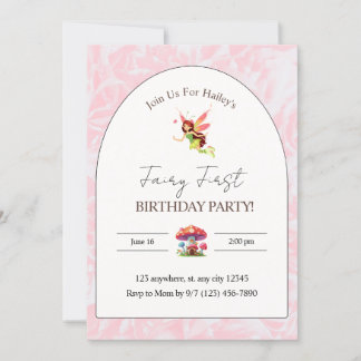 Fairy Birthday Party Vertical Invitation