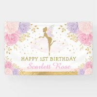 Fairy Birthday Pink Purple Gold Magical Party