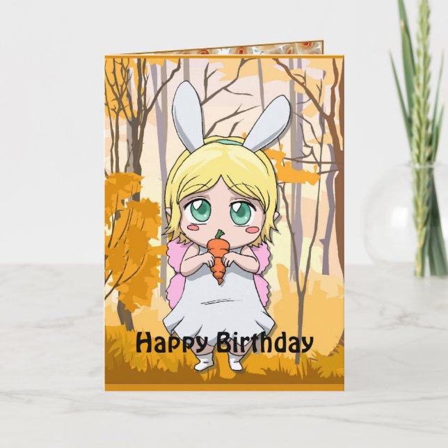 Fairy Birthday - Share my carrot Card (Front)