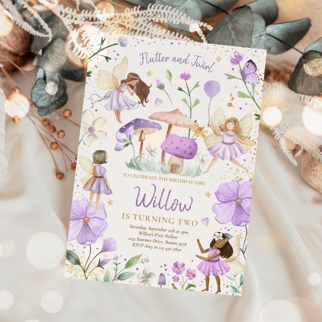 Fairy Birthday Whimsical Princess Fairy Birthday Invitation (Creator Uploaded)