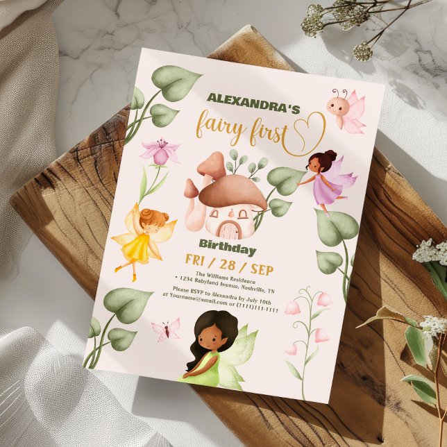 Fairy Birthday Whimsical Princess Fairy Birthday Invitation (Creator Uploaded)