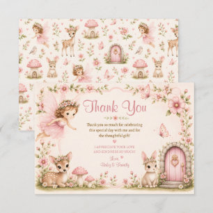 Fairy Blossom Wishes Baby Shower Thank You Card