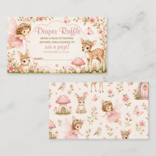 Fairy Blossom Wishes Diaper Raffle Ticket Enclosure Card