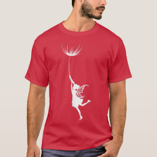Fairy Blown by the wind with flying dandelion se T-Shirt