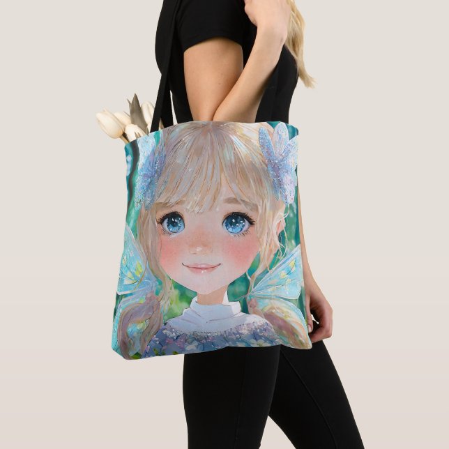 Fairy Blue colours art wall decor Tote Bag (Close Up)