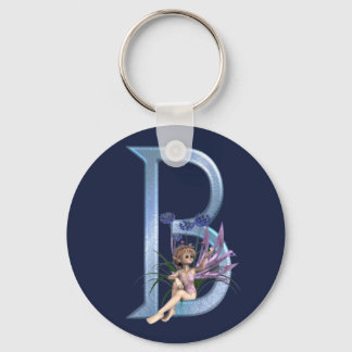 Fairy Blue Monogram B Key Ring