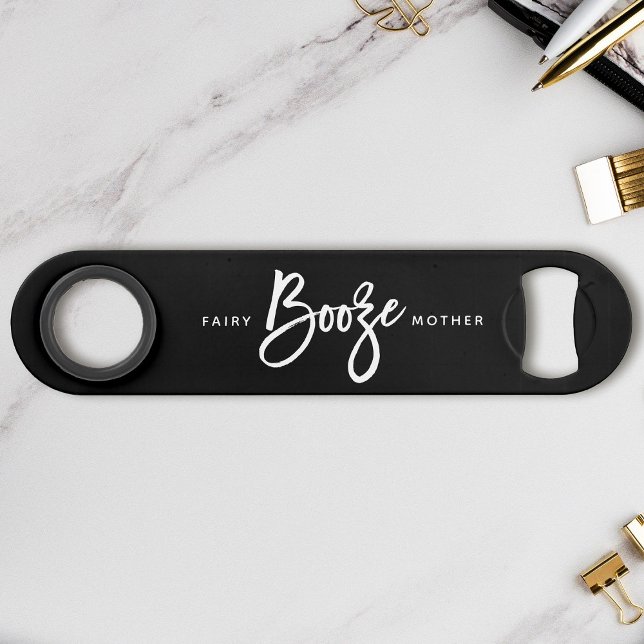 Fairy Booze Mother Fun Custom Name Trendy Script (Fairy Booze Mother. Fun modern script design with your custom name on the back. )