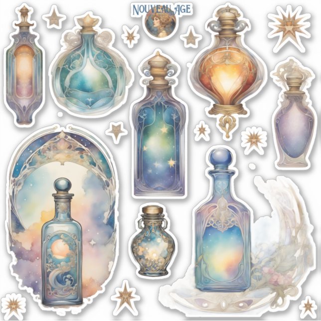 Fairy Bottle Sticker Sheet (Front)