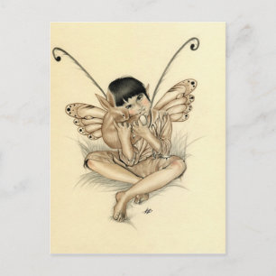 Fairy Boy Bunny Postcard