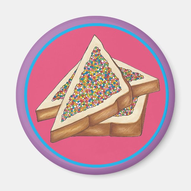 Fairy Bread Hundreds and Thousands Australian Food Magnet (Front)