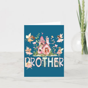 Fairy brother magical fairytale birthday girl card