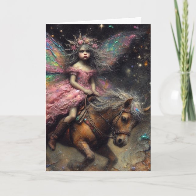 Fairy Bucking Pony All Occasions Greeting Card (Front)