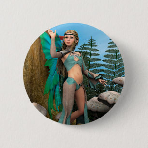 Fairy Butterfly 6 Cm Round Badge