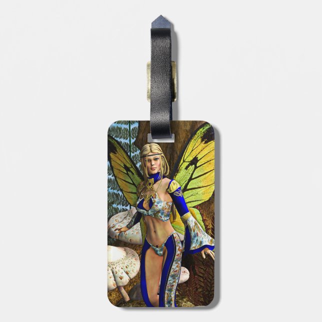 Fairy Butterfly Luggage Tag (Back Vertical)