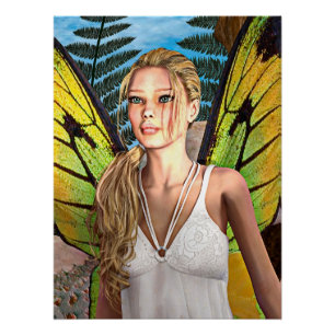 Fairy Butterfly Poster
