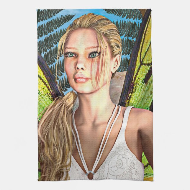 Fairy Butterfly Tea Towel (Vertical)