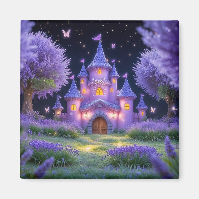 Fairy Castle of the Hidden Lavender Grove Magnet (Front)