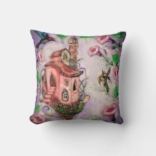 Fairy Castle with Hummingbird Cushion