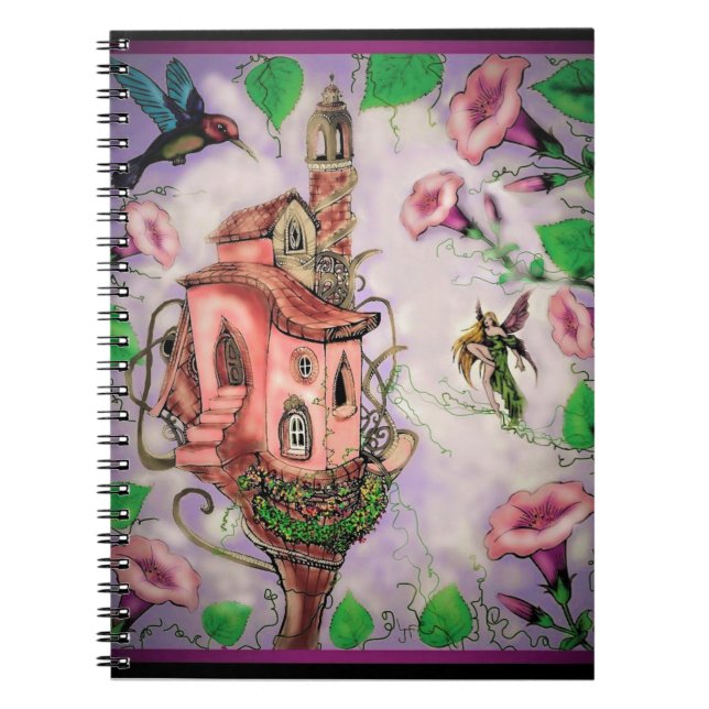 Fairy Castle with Hummingbird   Notebook (Front)