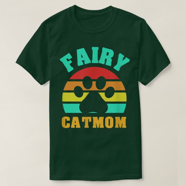Fairy Cat Mum Funny Cat  T-Shirt (Design Front)