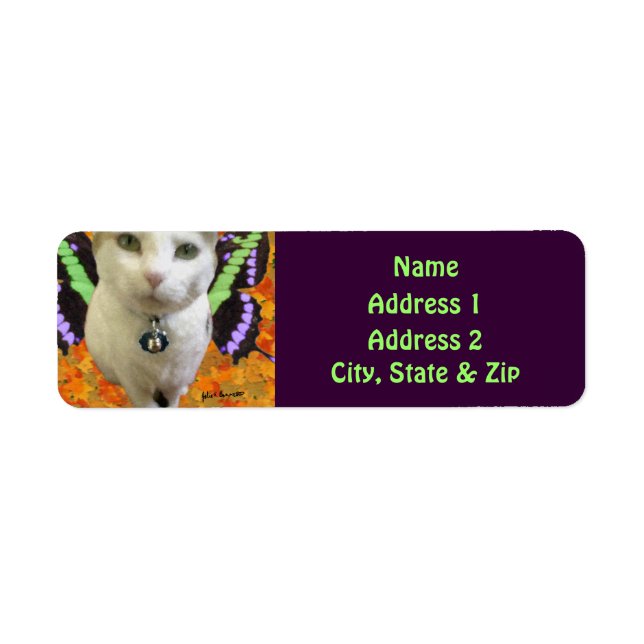 Fairy Cat Return Address Label (Front)
