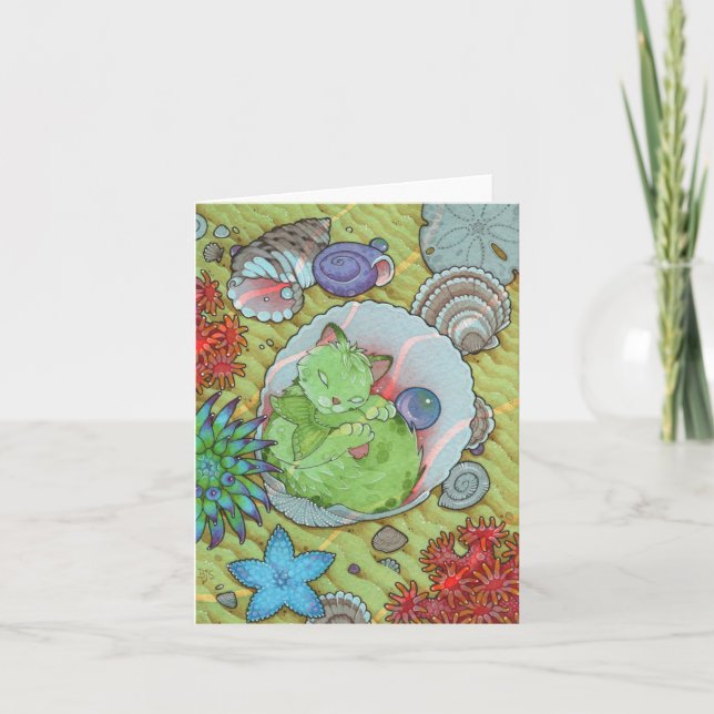 Fairy Cats Affirmation cute cat SLEEP Card (Front)