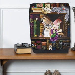 Fairy Cats Books Library Fantasy Backpack