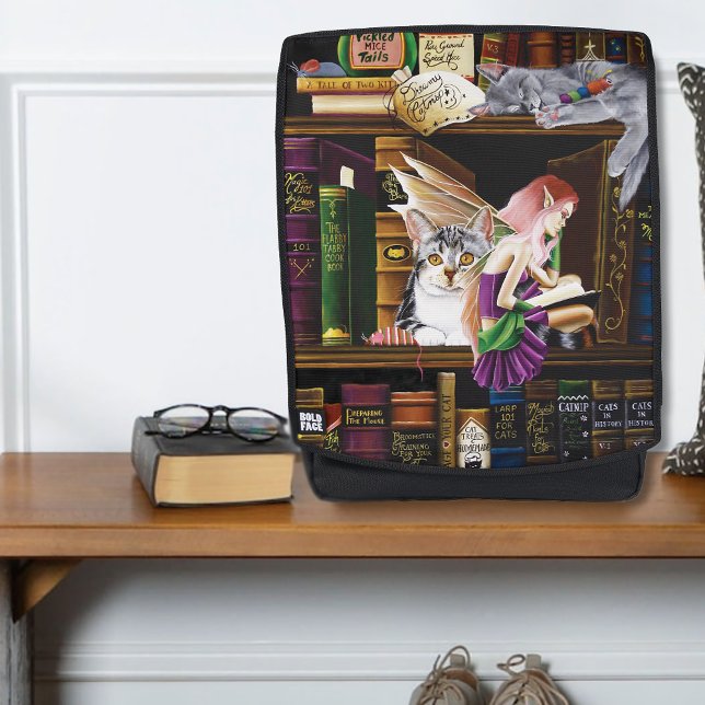 Fairy Cats Books Library Fantasy Backpack (Creator Uploaded)