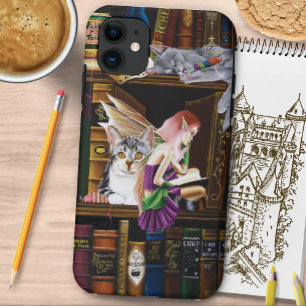 Fairy Cats Books Library Fantasy Case-Mate iPhone Case