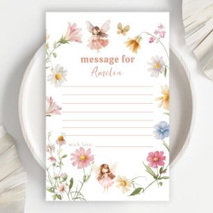 Fairy Colorful Widflower 1st Birthday Message