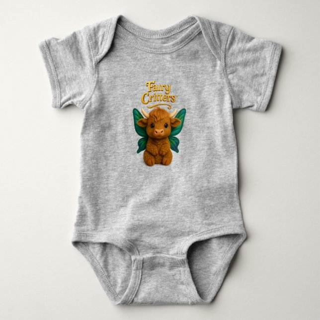 Fairy Critters™ Fairy Highland Calf  Baby Bodysuit (Front)