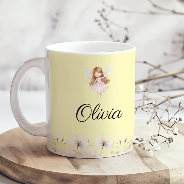 Fairy Cute Garden Enchanted Personalised Name Coffee Mug (Creator Uploaded)