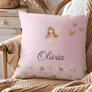 Fairy Cute Garden Enchanted Personalised Name Cushion
