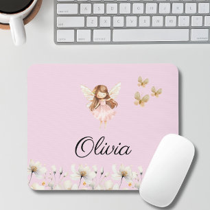 Fairy Cute Garden Enchanted Personalised Name Mouse Pad