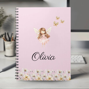 Fairy Cute Garden Enchanted Personalised Name Notebook