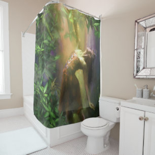 FAIRY DANCING IN THE LIME LIGHT SHOWER CURTAIN