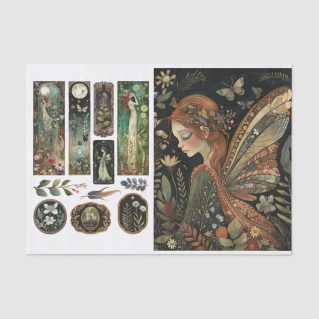 Fairy Decoupage with Sm. Designs Tissue Paper  (Front)