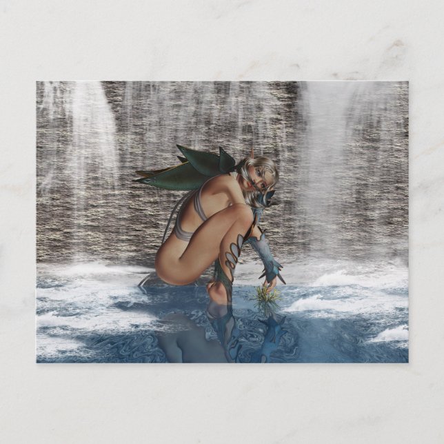 Fairy Deep In Thought - Title: Preoccupied Postcard (Front)