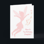 Fairy Design Personalised Daughter Birthday Card<br><div class="desc">Greeting card pink fairy daughter birthday card. Customise this daughter birthday card with any text then have it printed and sent to you or instantly download it. Should you require any help with customising then contact us through the message link on this page. Fairy design personalised daughter birthday card that...</div>