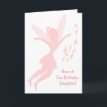 Fairy Design Personalised Daughter Birthday Card<br><div class="desc">Greeting card pink fairy daughter birthday card. Customise this daughter birthday card with any text then have it printed and sent to you or instantly download it. Should you require any help with customising then contact us through the message link on this page. Fairy design personalised daughter birthday card that...</div>