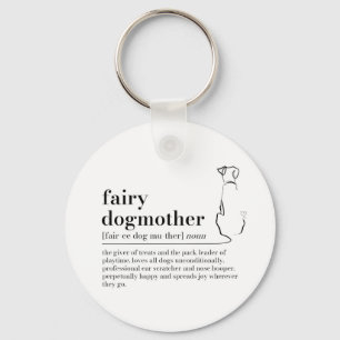 Fairy Dogmother Definition Key Ring, Dog Mum Gifts Ring