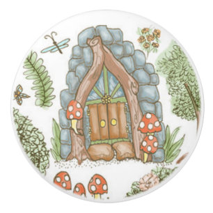 Fairy Door Ceramic Knob