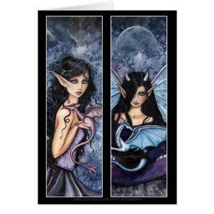 Fairy Dragon Bookmarks Card by Molly Harrison