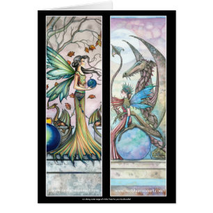 Fairy Dragon Bookmarks Card by Molly Harrison