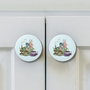 Fairy Dragon Books Tea Friendship Ceramic Knob
